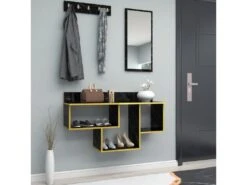 Meuble Bandeau En Marbre Doré Avec Panneaux De Particules 100% Mélaminés. 120x67,4x28 -Electroménager Soldes dressing et vestiaire 13049867