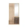 AGATTA - Meuble D'entrée - Vestiaire - Style Scandinave - 185.5x90x30.5 Cm - Miroir