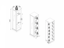 Vestiaire Pivotant Avec Rangements Et 1 Miroir - Blanc - ARALDI -Electroménager Soldes dressing et vestiaire 14107489