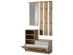 Vestiaire D’entrée / Meuble D’entrée - Chêne Wotan, 85 Cm - YESFIR -Electroménager Soldes dressing et vestiaire 14111421