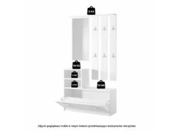 Vestiaire D’entrée / Meuble D’entrée - Wengé, 85 Cm - YESFIR -Electroménager Soldes dressing et vestiaire 14111449