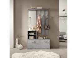 Vestiaire D’entrée / Meuble D’entrée - Béton, 85 Cm - YESFIR