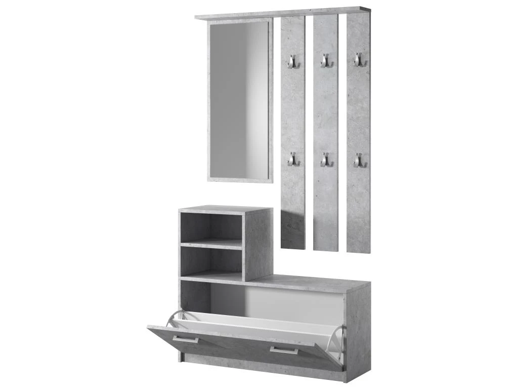 Vestiaire D’entrée / Meuble D’entrée - Béton, 85 Cm - YESFIR 6 Vestiaire D’entrée / Meuble D’entrée - Béton, 85 Cm - YESFIR – Image 4