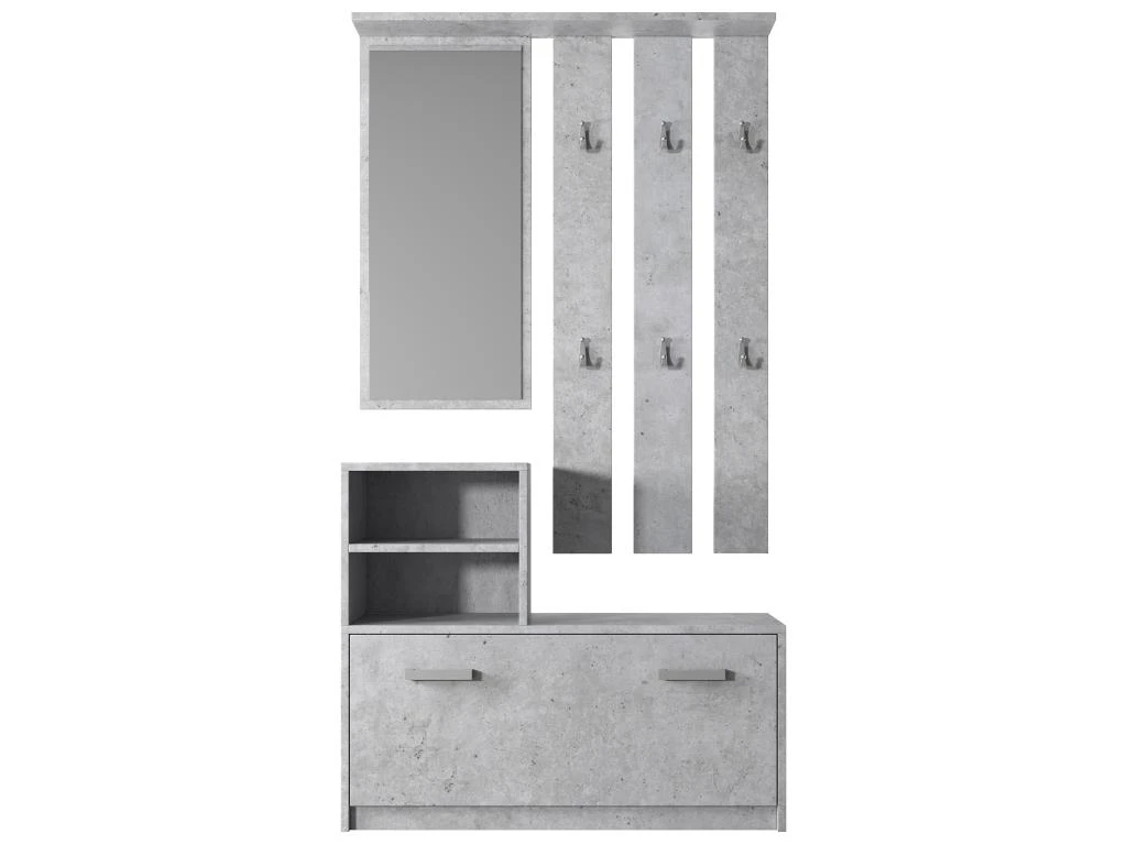 Vestiaire D’entrée / Meuble D’entrée - Béton, 85 Cm - YESFIR 9 Vestiaire D’entrée / Meuble D’entrée - Béton, 85 Cm - YESFIR – Image 7