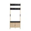 Vestiaire D'entrée JAPENDI Effet Chêne Et Gris Anthracite H185cm -Electroménager Soldes dressing et vestiaire 14404775