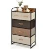 Commode Polyvalente Tour De Rangement Cadre En Acier Et Plateau En Bois Pour Couloir -Electroménager Soldes dressing et vestiaire 20920745