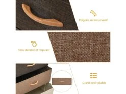 Commode Polyvalente Tour De Rangement Cadre En Acier Et Plateau En Bois Pour Couloir -Electroménager Soldes dressing et vestiaire 20920749