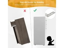 Commode, Meuble De Rangement Avec 2 Tiroirs Et 2 Portes, 72 X 34 X 85,5 Cm -Electroménager Soldes dressing et vestiaire 20920761