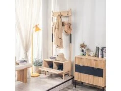 Vestiaire D'entrée En Bois Massif -Electroménager Soldes dressing et vestiaire 21013313