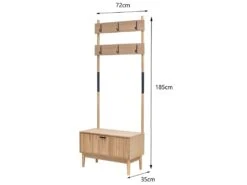 Vestiaire D'entrée En Bois Massif -Electroménager Soldes dressing et vestiaire 21013315