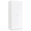 Vestiaire Dleon, Armoire De Chambre Avec 2 Portes Battantes, Meuble De Chambre Avec 1 étagère Et Tringle à Vêtements, 82x52h180 Cm, Blanc -Electroménager Soldes dressing et vestiaire 22874449