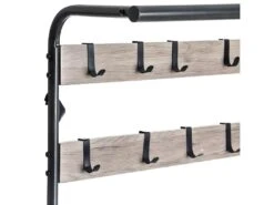 Meuble D'entrée Vestiaire En Bois Et Métal Coloris Naturel - L.73.5 X P.34 X H.170.5 Cm -Electroménager Soldes dressing et vestiaire 9886017