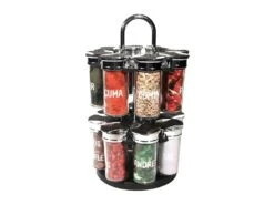 Carrousel à épices Pots En Verre 16 Pots