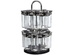 Carrousel à épices Pots En Verre 16 Pots -Electroménager Soldes materiel et ustensile de cuisine 12716429