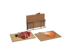Lot De 4 Planches à Découper "Socle" 29cm Naturel -Electroménager Soldes materiel et ustensile de cuisine 13580441