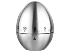 Minuteur Inox "Œuf" 8cm Argent