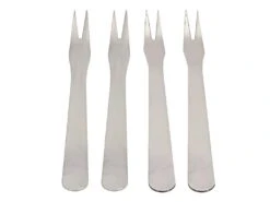 Lot De 4 Fourchettes à Escargot "Métal" 13cm Argent