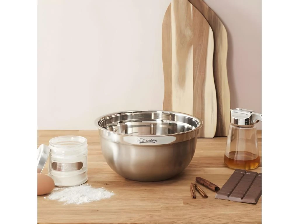 Bol Mélangeur Pâtissier "Inox" 24cm Argent 4 Bol Mélangeur Pâtissier "Inox" 24cm Argent – Image 2