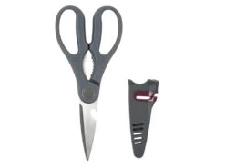 Ciseaux De Cuisine "Fourreau Aiguiseur" 24cm Gris