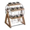 Présentoir à Épices Rotatif "Moulin" 15 Pots Naturel