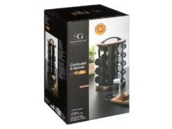 Pot épices X16 Rotatif Acacia -Electroménager Soldes materiel et ustensile de cuisine 21049331