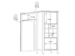 Bar Avec 9 Casiers à Bouteilles Décor Noir Et Effet Chêne - MODE 10 Bar Avec 9 Casiers à Bouteilles Décor Noir Et Effet Chêne - MODE -Electroménager Soldes meuble de bar 10817655