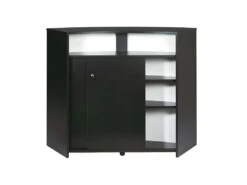 Grand Comptoir De Bar Noir - DAEMAR N°4 -Electroménager Soldes meuble de bar 11122189