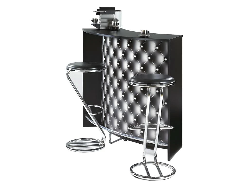 Grand Comptoir De Bar Noir - DAEMAR N°2 4 Grand Comptoir De Bar Noir - DAEMAR N°2 – Image 2