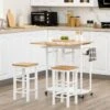 Ensemble Table De Bar Pliable Sur Roulettes Avec 2 Tiroirs - 2 Tabourets Inclus - Bois Bambou Verni Et Blanc 1 Ensemble Table De Bar Pliable Sur Roulettes Avec 2 Tiroirs - 2 Tabourets Inclus - Bois Bambou Verni Et Blanc -Electroménager Soldes meuble de bar 11159227