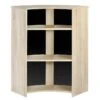 Meuble-Comptoir Bar 96 Cm Chêne 3 Niches - Coloris: Noir -Electroménager Soldes meuble de bar 11254887