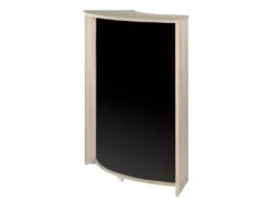 Meuble-Comptoir Bar 96 Cm Chêne 3 Niches - Coloris: Noir -Electroménager Soldes meuble de bar 11254891