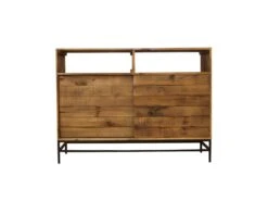 Bar Industriel Bois Rustique Et Métal Noir L.140 Cm - FACTORY 10 Bar Industriel Bois Rustique Et Métal Noir L.140 Cm - FACTORY -Electroménager Soldes meuble de bar 11579311