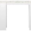 Table Bar ARAVIS - Blanc Et Marbre - TEMAHOME -Electroménager Soldes meuble de bar 12513311