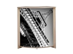 Meuble-Comptoir Bar 96 Cm Chêne 3 Niches - Coloris: Tour Eiffel 750 751 7 Meuble-Comptoir Bar 96 Cm Chêne 3 Niches - Coloris: Tour Eiffel 750 751 -Electroménager Soldes meuble de bar 13013279