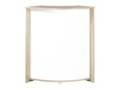 Meuble-Comptoir Bar 96 Cm Chêne 3 Niches - Coloris: Blanc