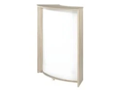 Meuble-Comptoir Bar 96 Cm Chêne 3 Niches - Coloris: Blanc -Electroménager Soldes meuble de bar 13013293