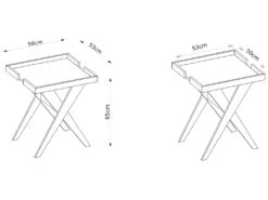 Table Bar Desserte Jaune 56 X 53 Cm -Electroménager Soldes meuble de bar 14059185