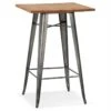 Table De Bar Vintage "Fantasio" 105cm Beige & Gris -Electroménager Soldes meuble de bar 14114623