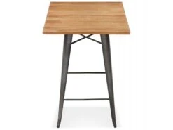 Table De Bar Vintage "Fantasio" 105cm Beige & Gris -Electroménager Soldes meuble de bar 14114629