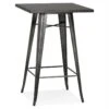 Table De Bar Vintage "Rudano" 105cm Gris Foncé