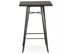 Table De Bar Vintage "Rudano" 105cm Gris Foncé -Electroménager Soldes meuble de bar 14114735