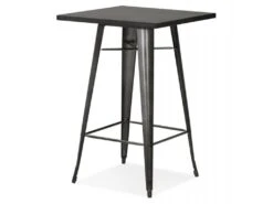 Table De Bar Vintage "Rudano" 105cm Gris Foncé -Electroménager Soldes meuble de bar 14114737