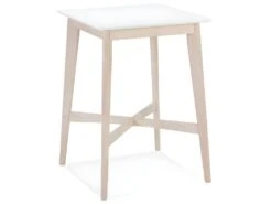Table De Bar Scandinave "Hakido" 105cm Blanc