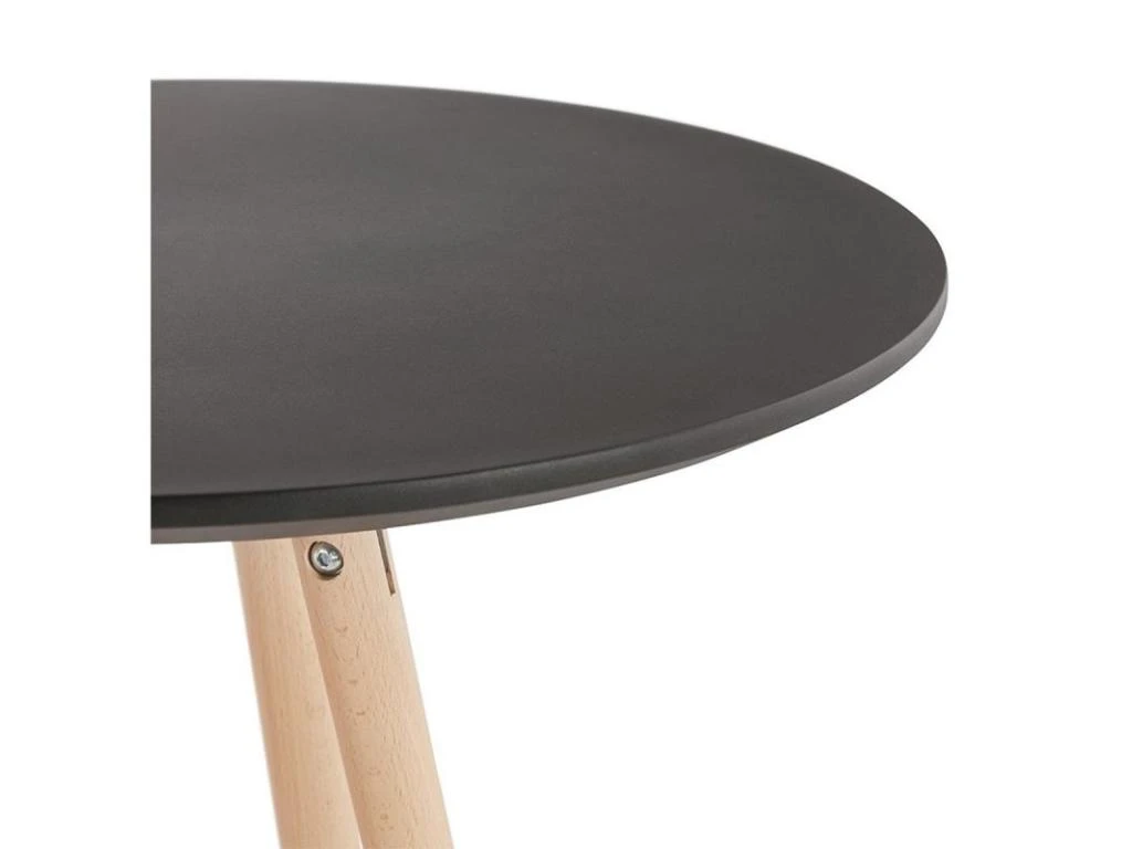 Table De Bar En Bois "Lizon" 110cm Noir & Naturel 6 Table De Bar En Bois "Lizon" 110cm Noir & Naturel – Image 4