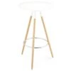 Table De Bar "Uzak" 101cm Blanc -Electroménager Soldes meuble de bar 14114877