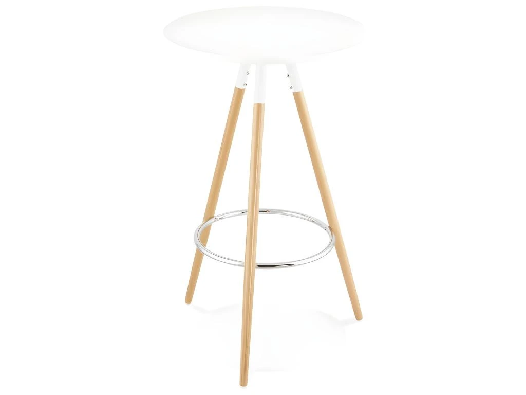 Table De Bar "Uzak" 101cm Blanc 3 Table De Bar "Uzak" 101cm Blanc