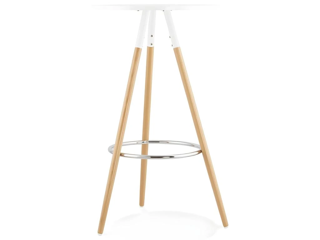 Table De Bar "Uzak" 101cm Blanc 5 Table De Bar "Uzak" 101cm Blanc – Image 3