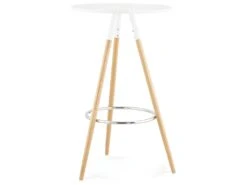 Table De Bar "Uzak" 101cm Blanc 11 Table De Bar "Uzak" 101cm Blanc -Electroménager Soldes meuble de bar 14114885