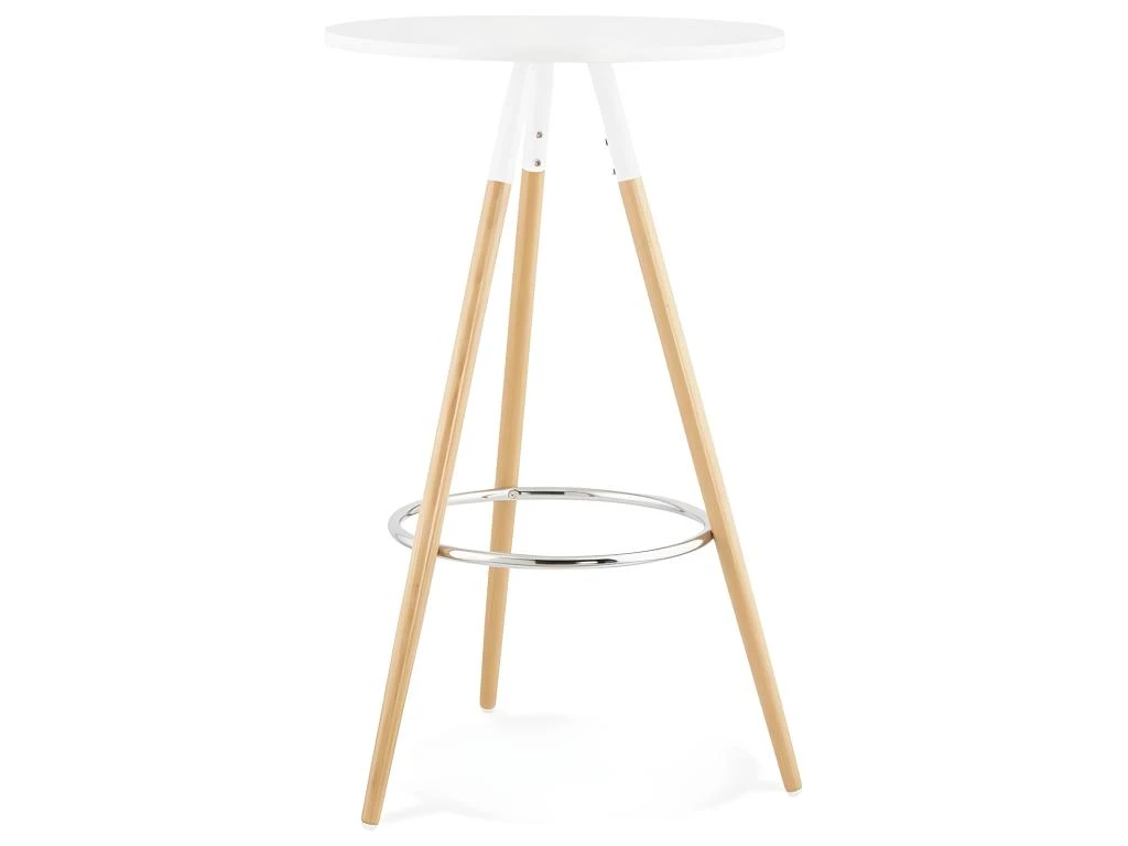 Table De Bar "Uzak" 101cm Blanc 7 Table De Bar "Uzak" 101cm Blanc – Image 5