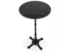 Table De Bar Design Vintage "Joliva" 113cm Noir -Electroménager Soldes meuble de bar 14114939